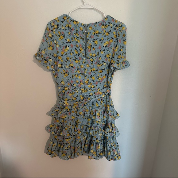 Lulu's Blue Ruffled Wrap Sundress - Picture 3 of 3